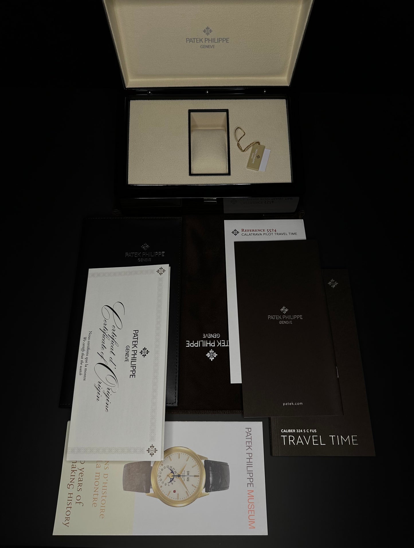 Patek Philippe Calatrava Pilot Travel Time White Gold 5524G