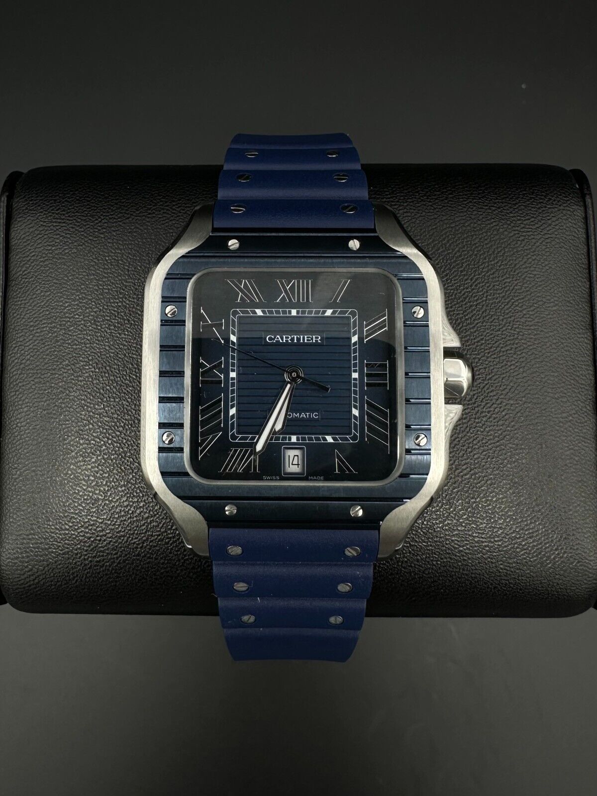 Cartier Santos de Cartier WSSA0048 Blue Dial Stainless Steel Automatic Watch