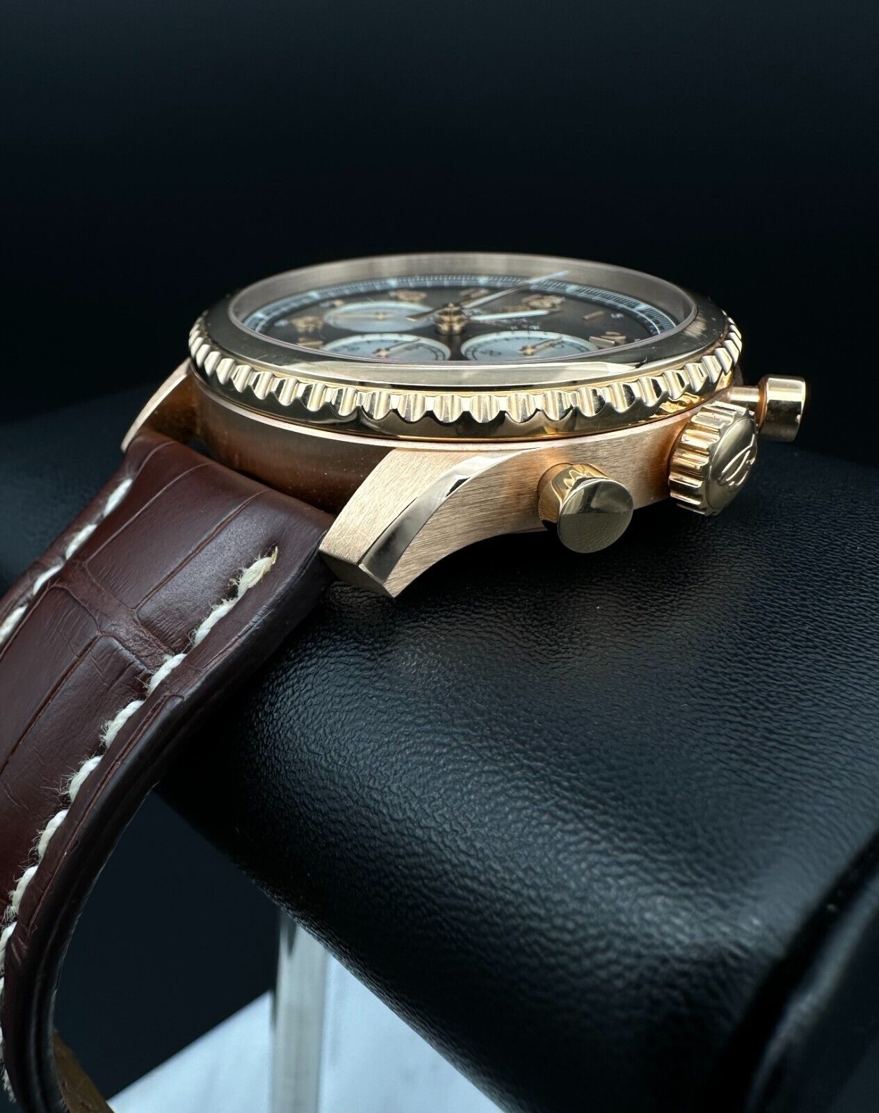 Breitling Navitimer RB0117131Q1P1 18K Rose Gold Bronze Dial 43mm Automatic Watch
