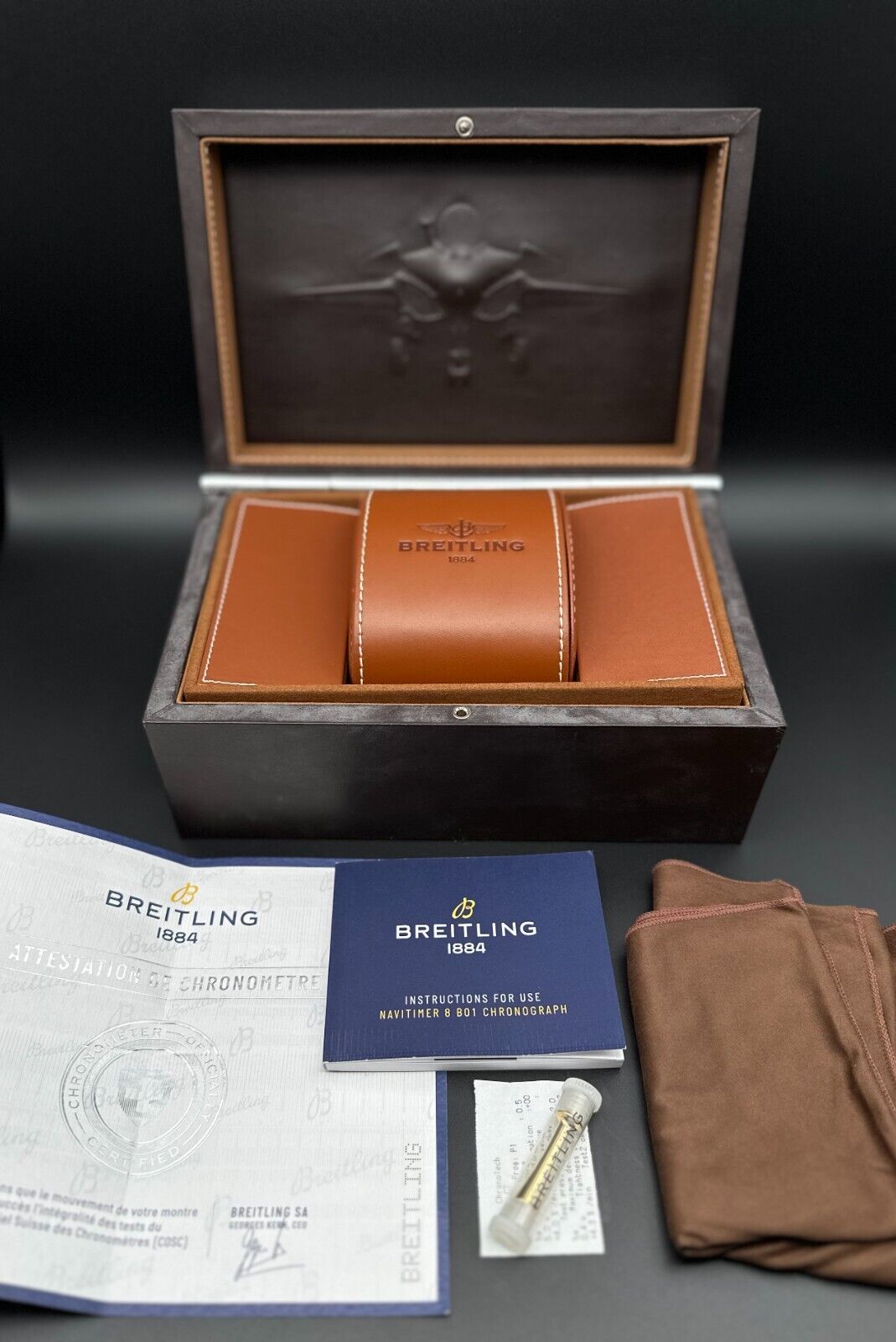 Breitling Navitimer RB0117131Q1P1 18K Rose Gold Bronze Dial 43mm Automatic Watch