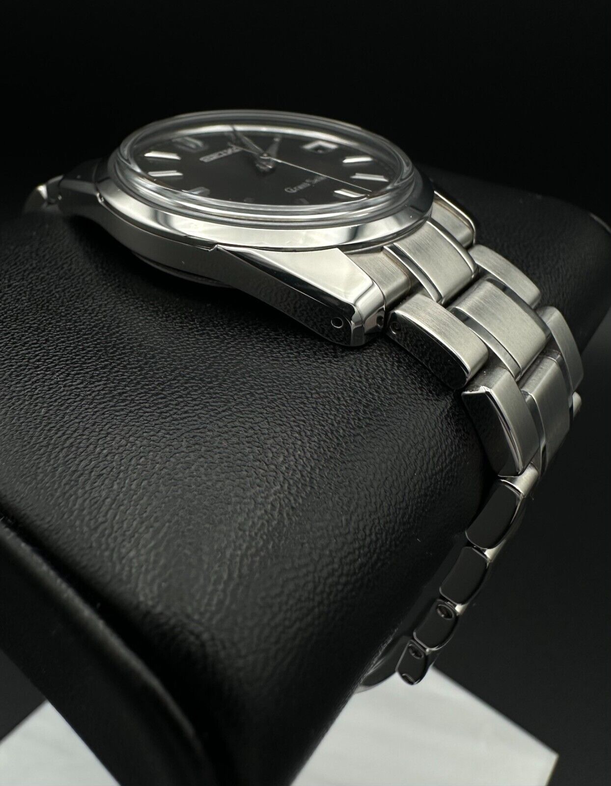 Grand Seiko SBGV011 Self-Dater 37mm Black Dial Steel Quartz Men's Watch - 2015