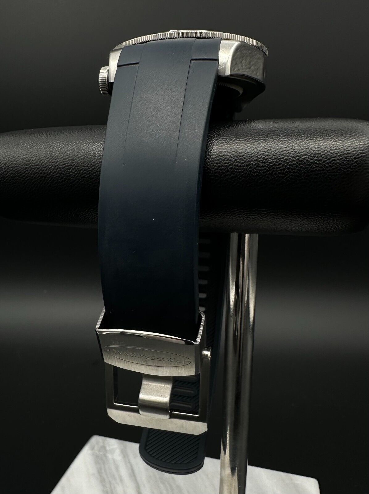 Tudor Heritage Black Bay men's automatic watch, model 79220B, with distinctive black 'Smiley' dial and 2014 release. Features a classic 41mm stainless steel case and vintage-inspired design, ideal for collectors of iconic timepieces. Available from The Watch Trader CT.