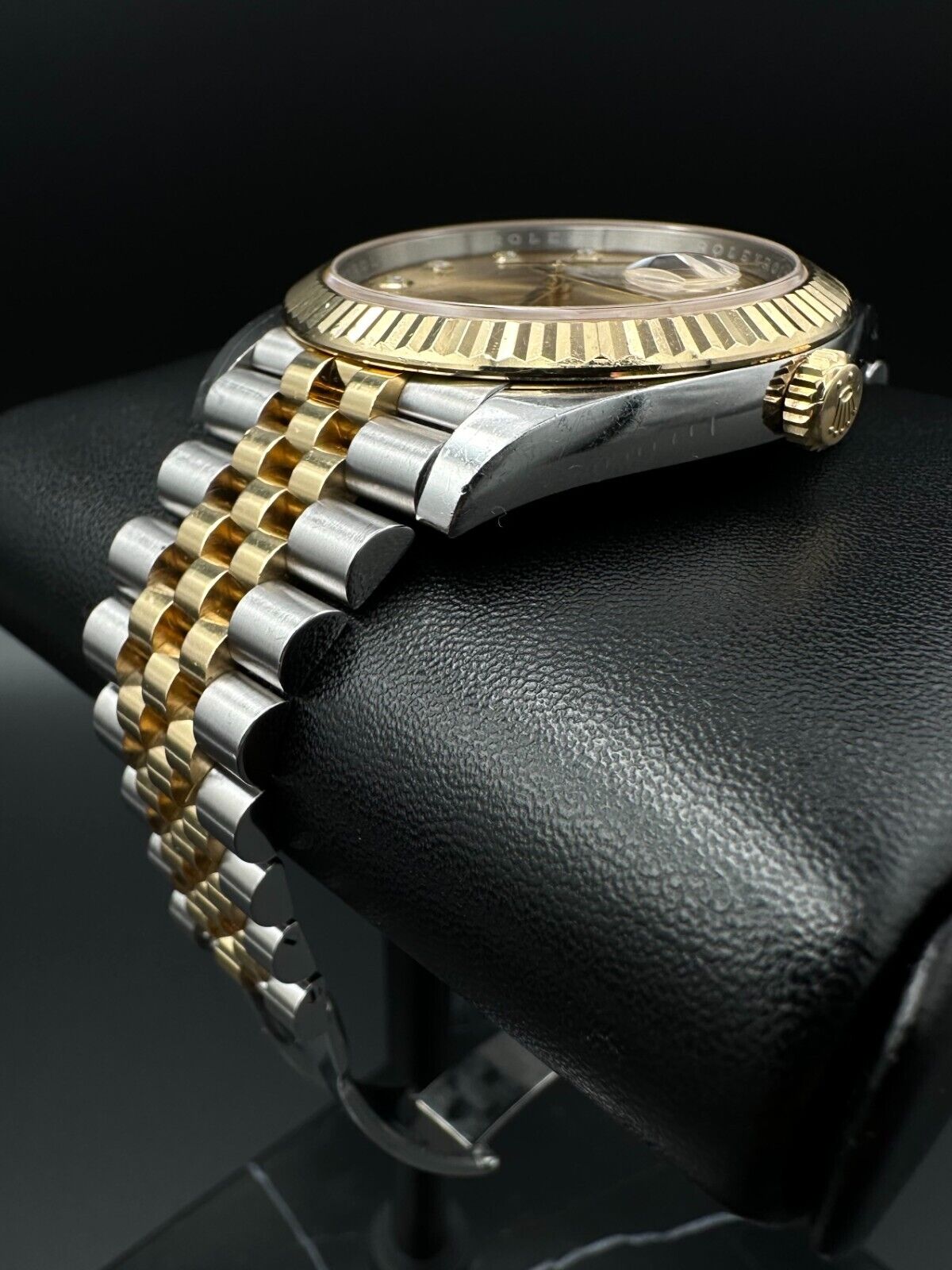 Rolex Datejust 41 model 126333, featuring a gold and stainless steel Jubilee bracelet and a champagne diamond dial, 2022 release. This luxurious 41mm automatic watch combines classic elegance with modern sophistication, ideal for collectors and enthusiasts seeking a statement timepiece. Available from The Watch Trader in Madison, CT.