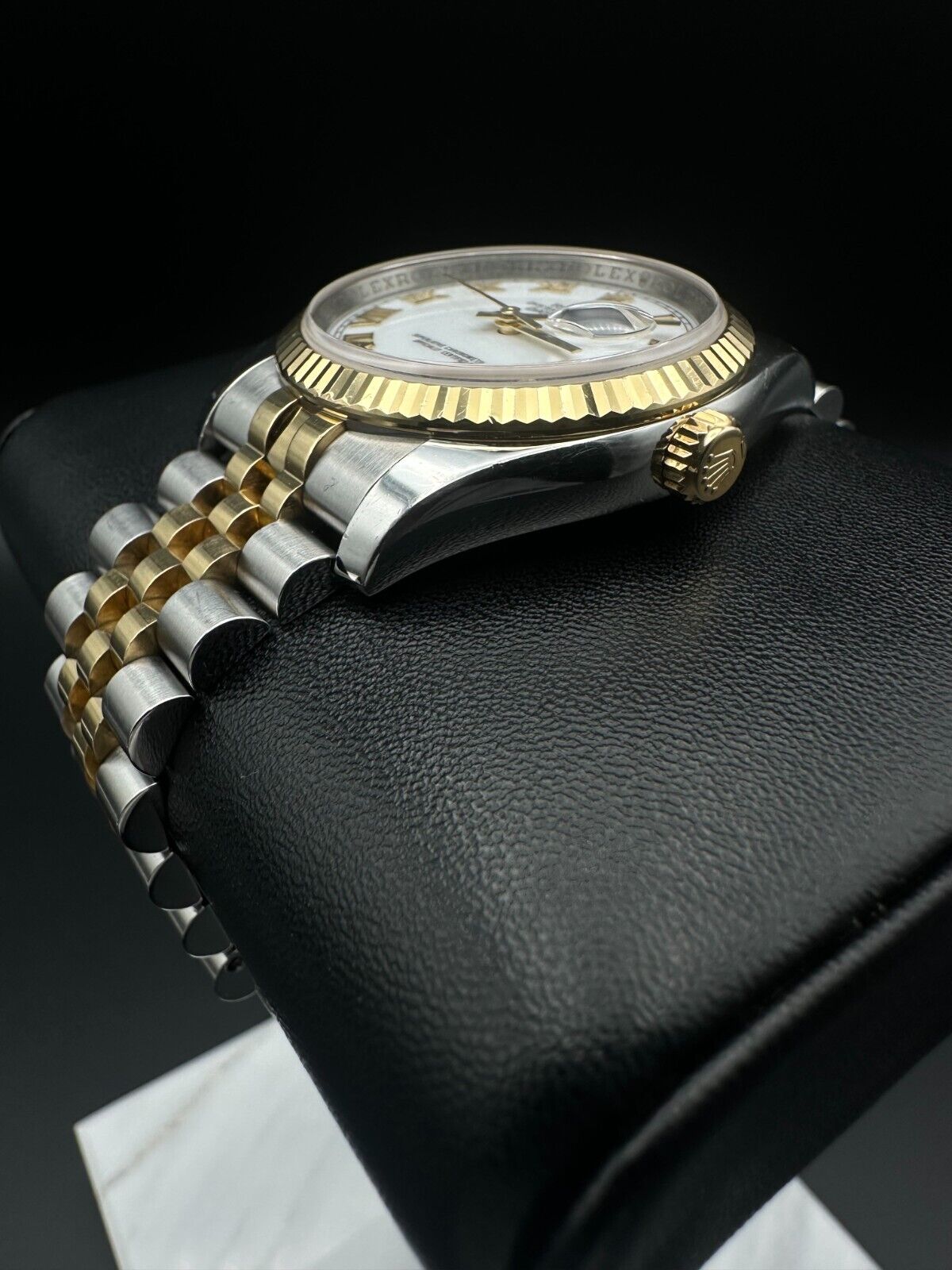 Rolex Datejust 36mm 116233 Super Jubilee Bracelet White Roman Dial Watch - 2009