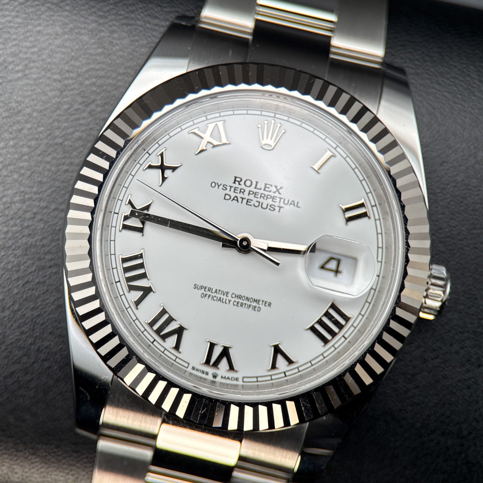 Rolex Datejust 41mm 126334 White Roman Dial Automatic Watch 2024