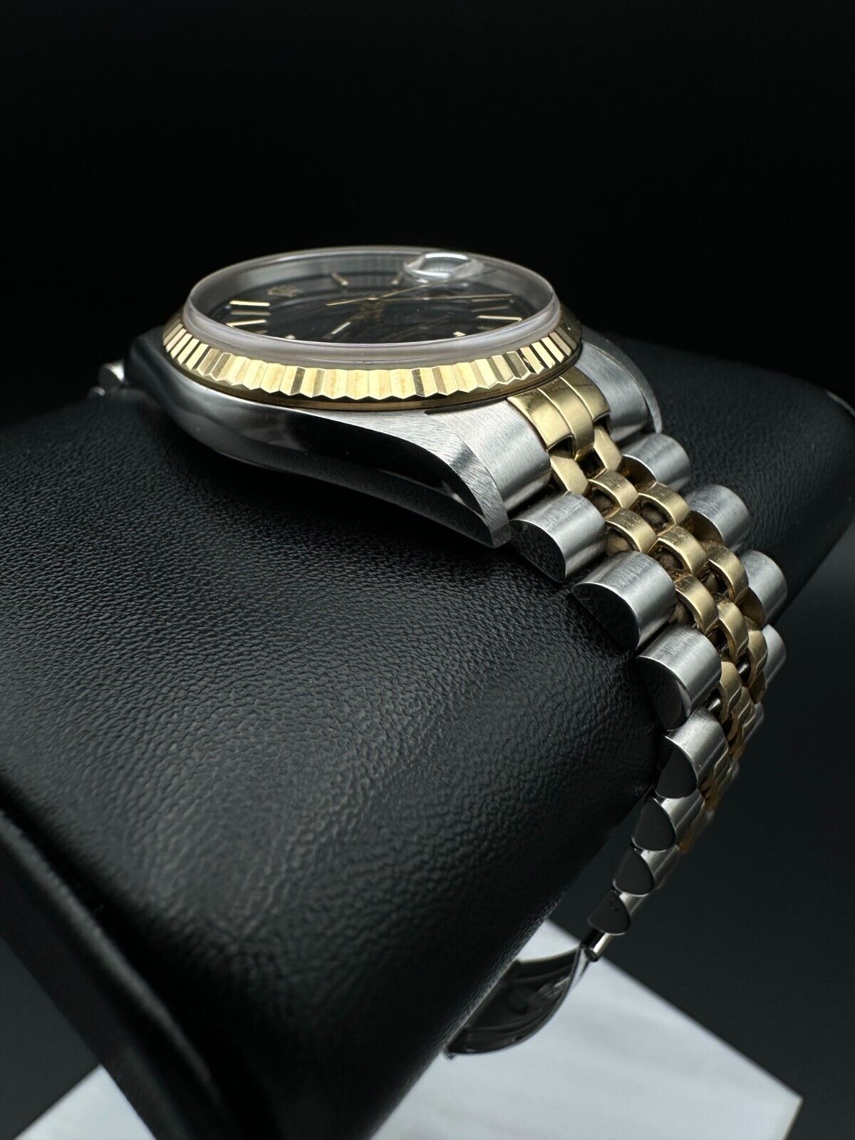 Rolex Datejust 36mm 16233 Black Dial Two-Tone Yellow Gold Jubilee Watch - 1996