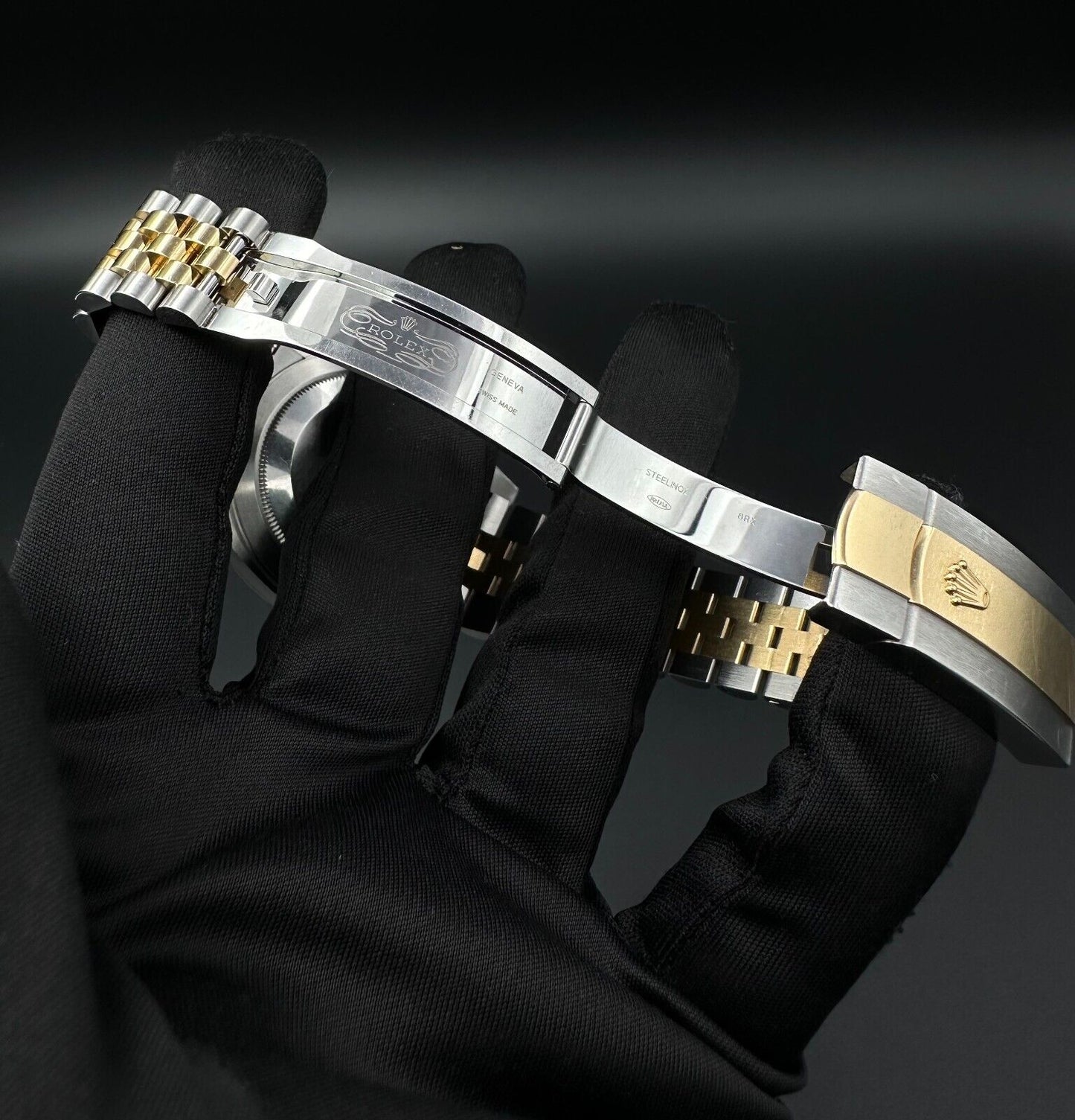 Rolex Datejust 41 model 126333, featuring a gold and stainless steel Jubilee bracelet and a champagne diamond dial, 2022 release. This luxurious 41mm automatic watch combines classic elegance with modern sophistication, ideal for collectors and enthusiasts seeking a statement timepiece. Available from The Watch Trader in Madison, CT.
