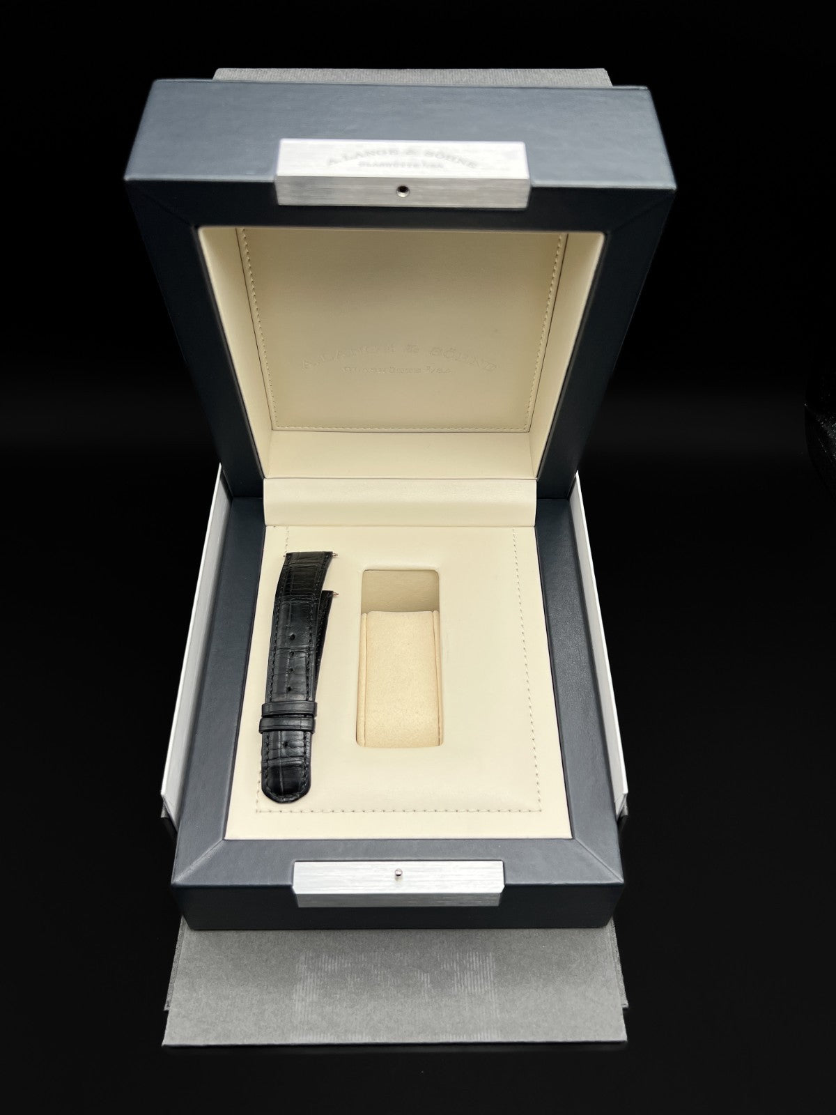 A. Lange & Söhne Zeitwerk 142.031 Rose Gold Black Dial Manual 41.9mm Watch 202310