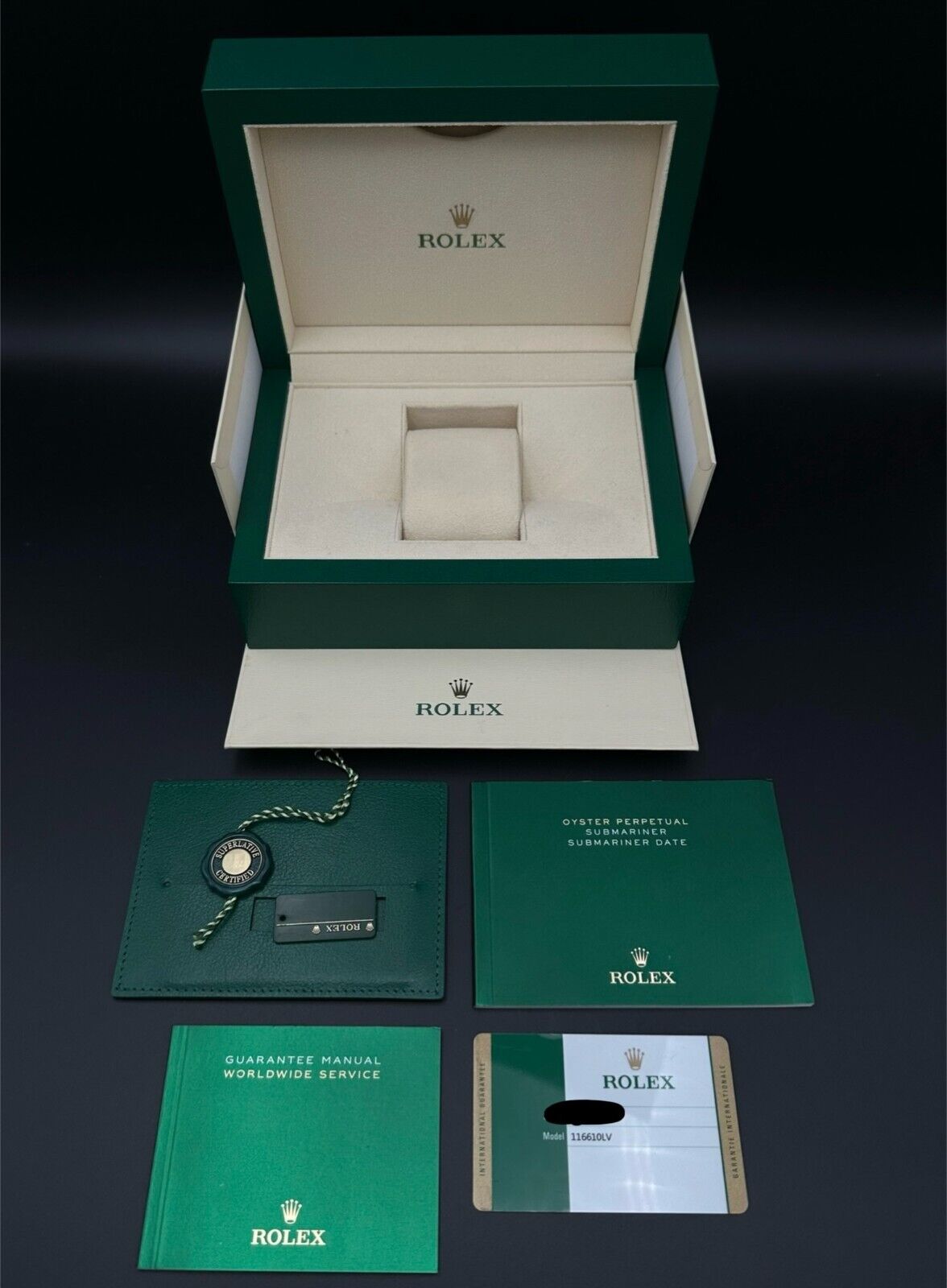 Rolex Submariner Date 116610L Hulk 40mm Green Dial Automatic Men's Watch - 2015