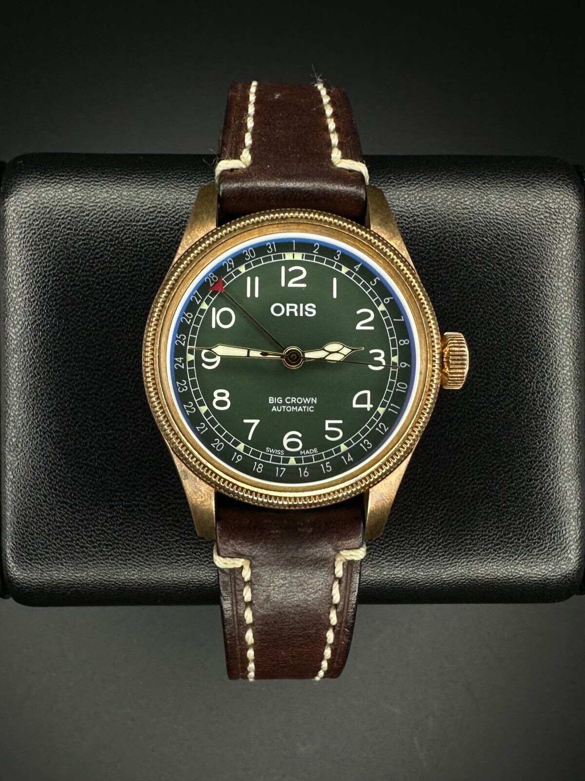 Oris Big Crown Green Dial Bronze Men's Watch - 01 754 7741 3167