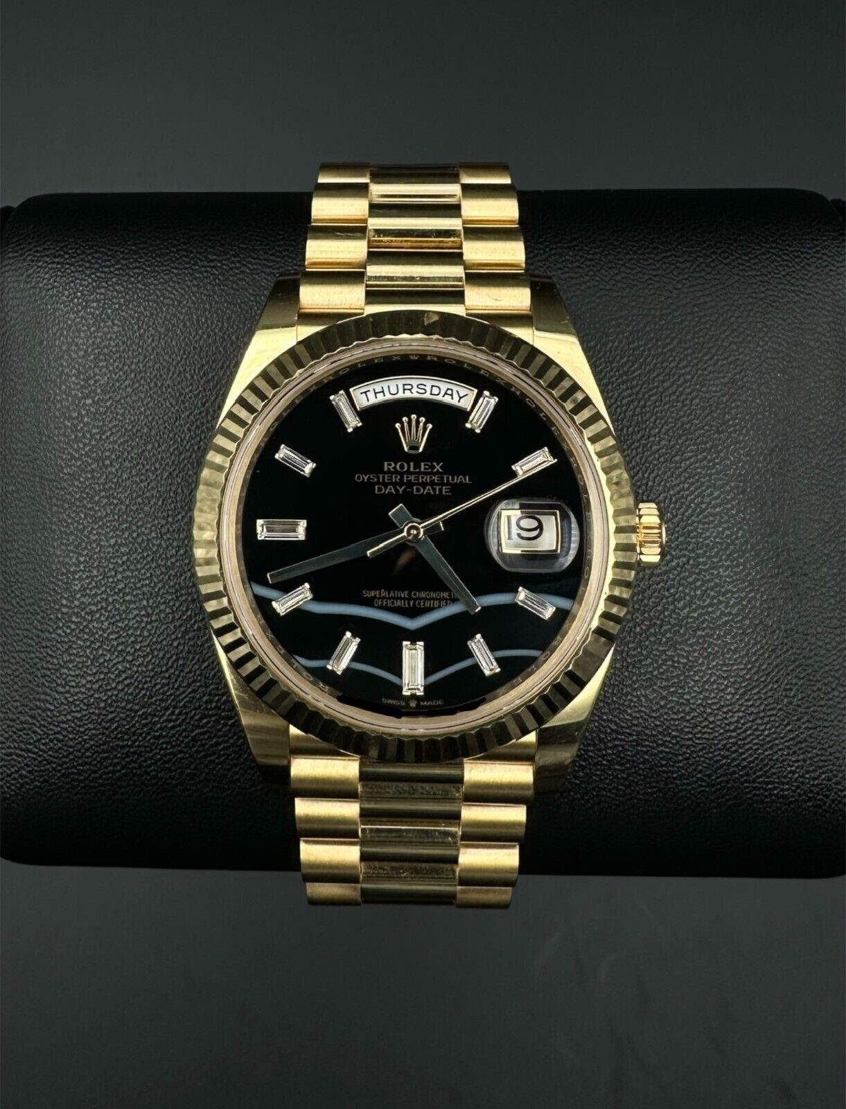 Rolex Day-Date 40mm 228238 Onyx Dial 18K Yellow Gold Automatic Watch - 2023