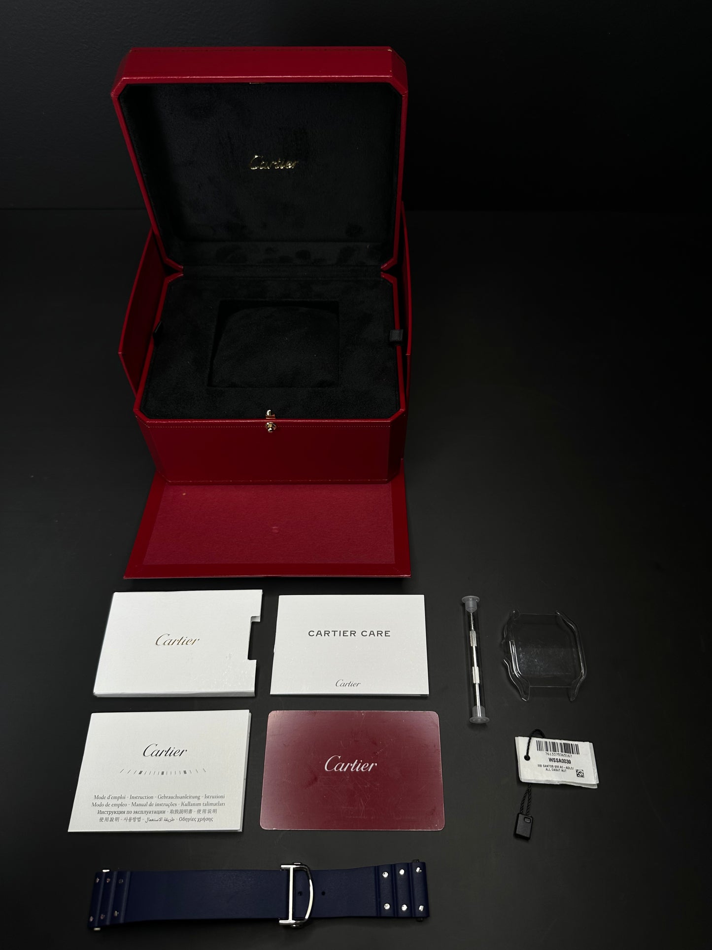 Cartier Santos De Cartier Steel Blue Dial Automatic Watch WSSA0048 - 2022