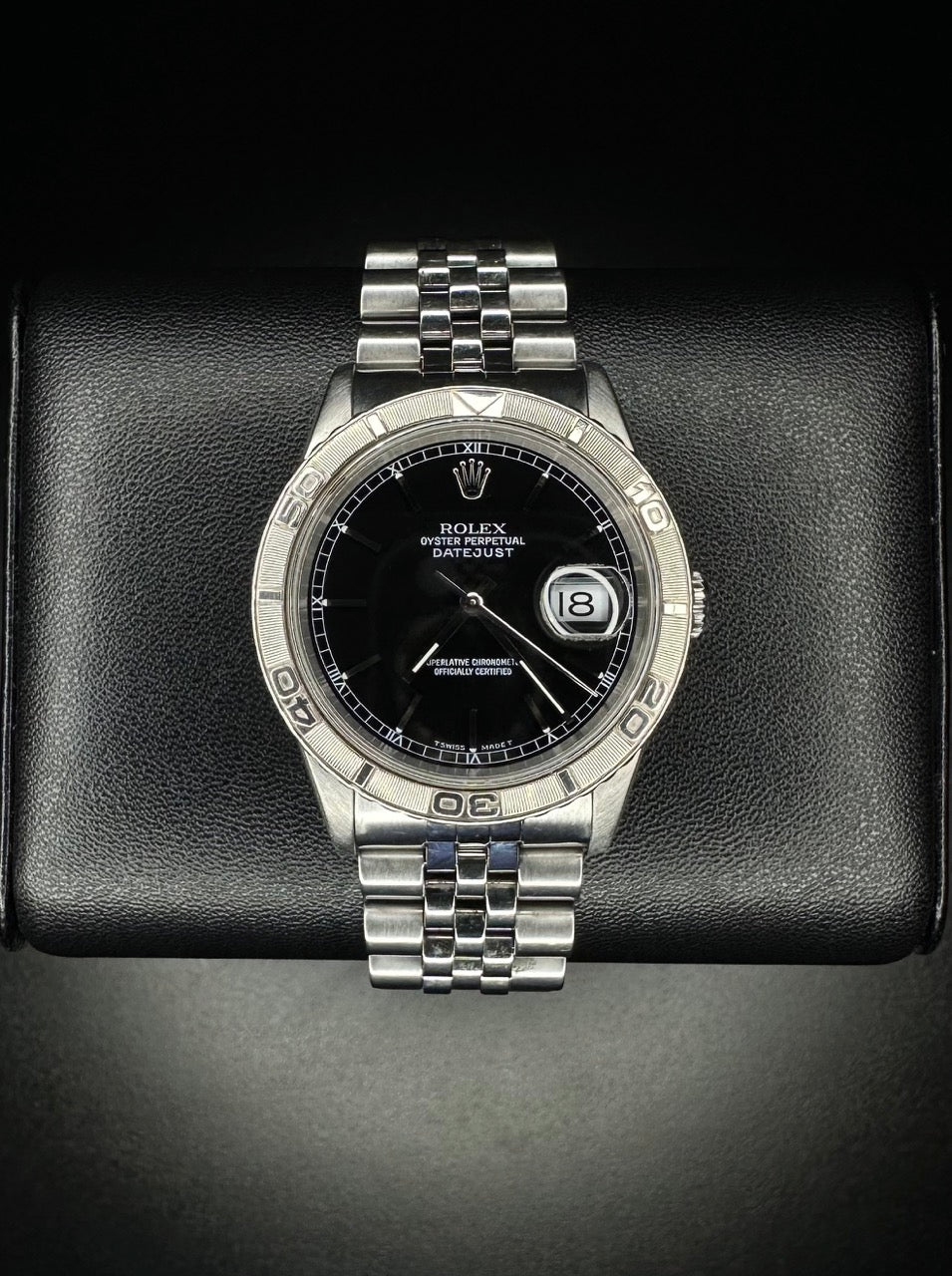 Rolex Datejust Thunderbird 16264 Black Dial Jubilee Bracelet