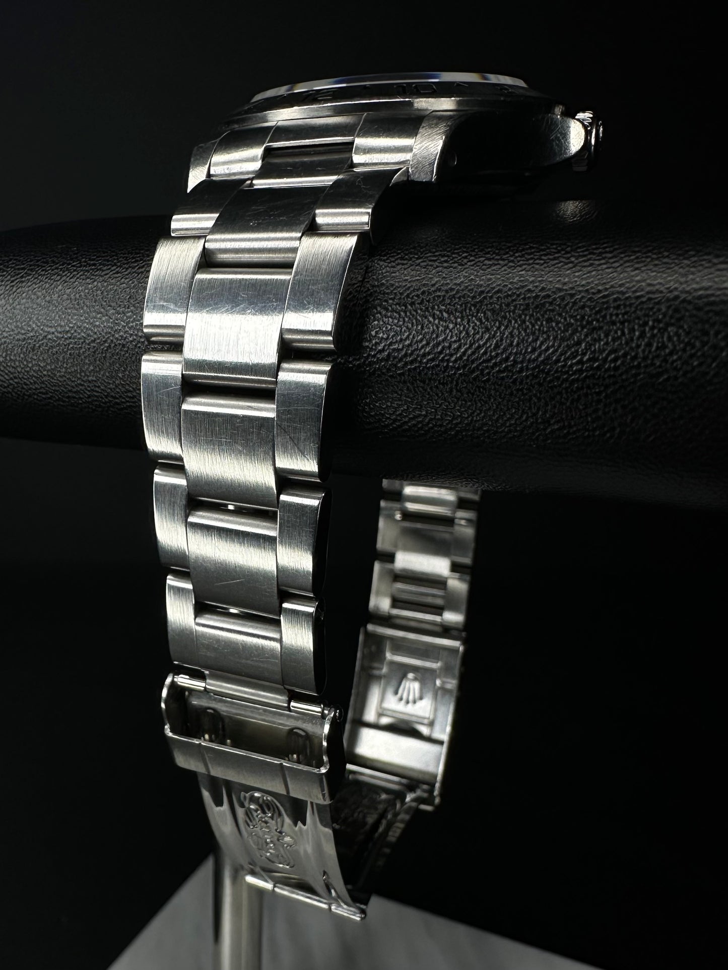 Rolex Explorer II 40mm automatic watch, model 16570, featuring a classic black dial and stainless steel case, 2000 release. This iconic timepiece combines durability and style, perfect for explorers and collectors seeking a reliable, versatile luxury watch. Available from The Watch Trader CT.