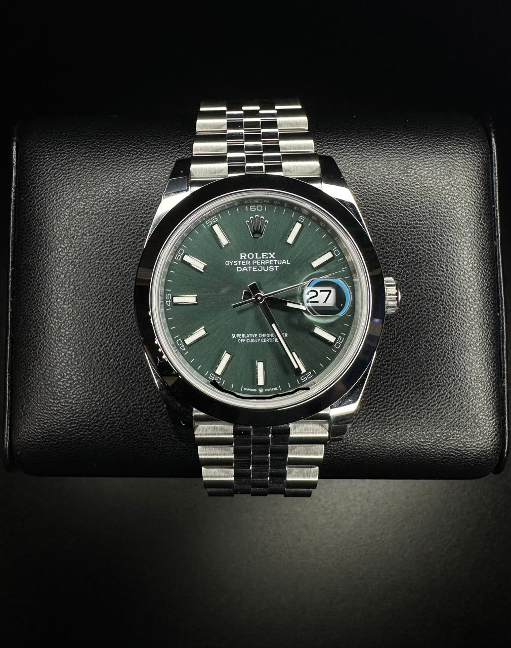 Rolex Datejust 41 Stainless Steel Jubilee Green Dial 126300