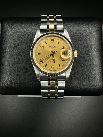 Tudor Prince OysterDate 74033 Champagne Dial Two Tone