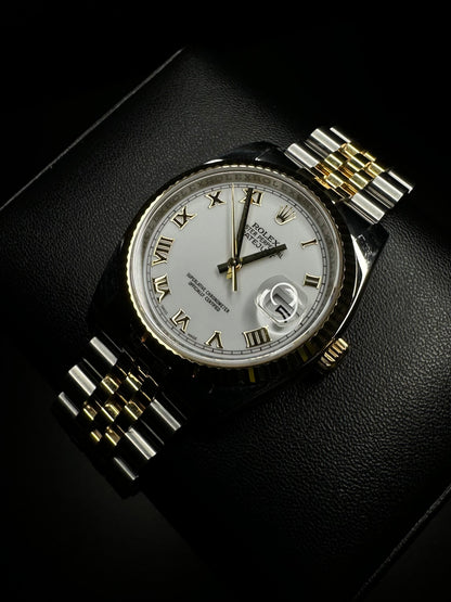 Rolex Datejust 116233 White Roman super jubilee 2009 complete set