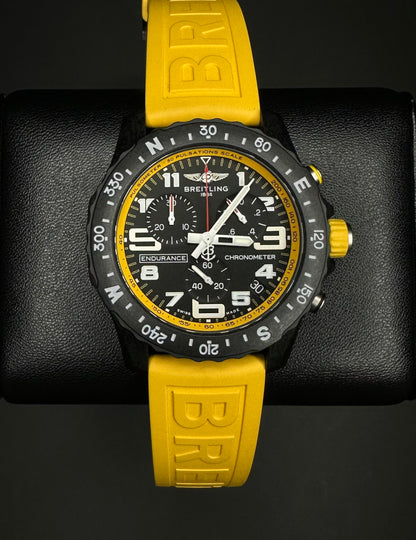 Breitling Endurance Pro Men's Black Watch with Yellow Rubber Strap