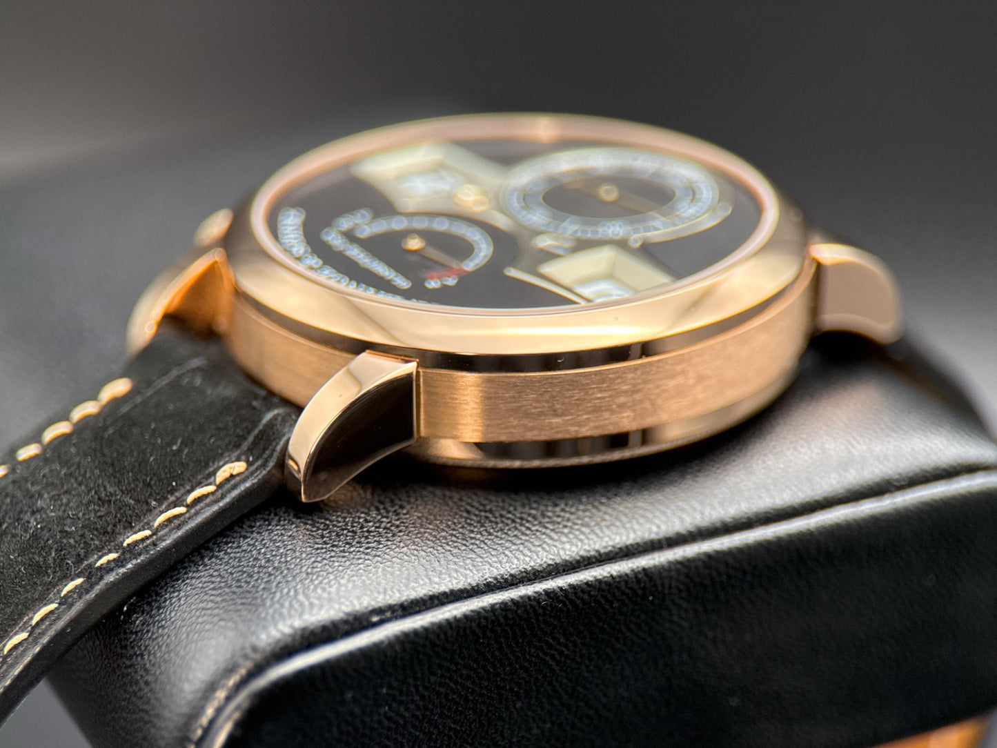 A. Lange & Söhne Zeitwerk 142.031 Rose Gold Black Dial Manual 41.9mm Watch 20234