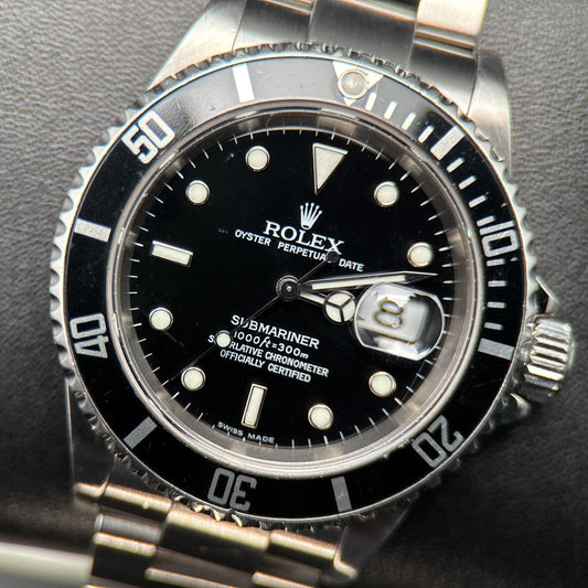 Rolex Submariner Date 16610 Black Dial Steel Automatic 40mm Watch - 20040