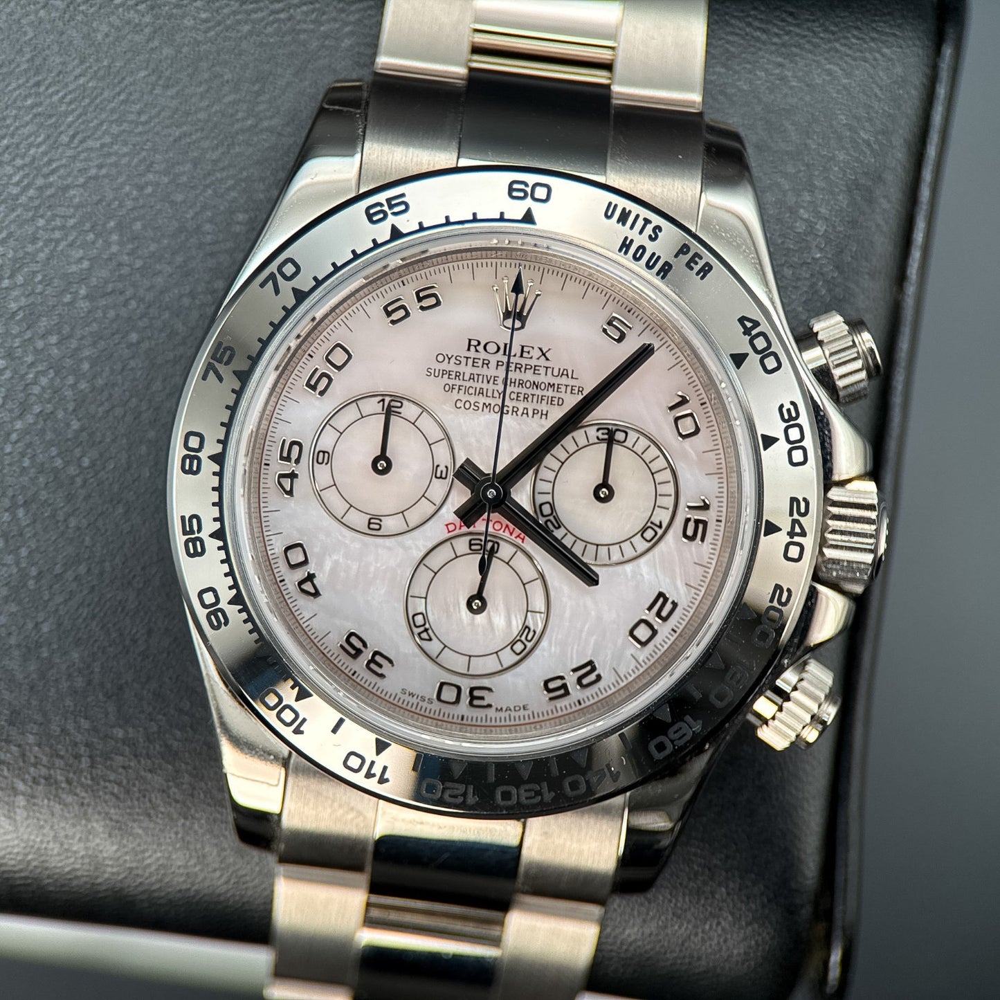 Rare Rolex Daytona 116509 Mother Of Pearl Racing Dial White Gold 40mm Watch 20060