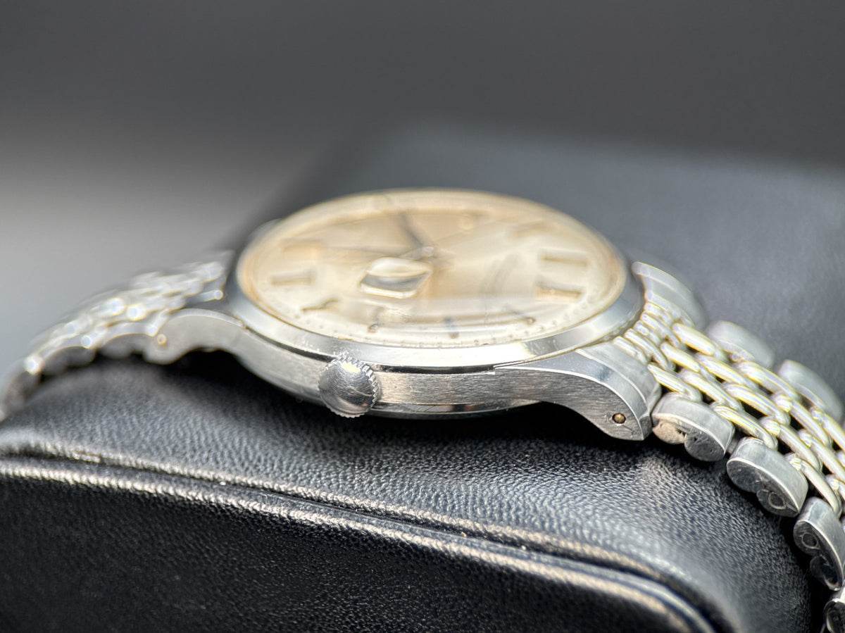 Vintage IWC 347A Silver Dial Steel Beads of Rice Bracelet 35mm Automatic Watch2