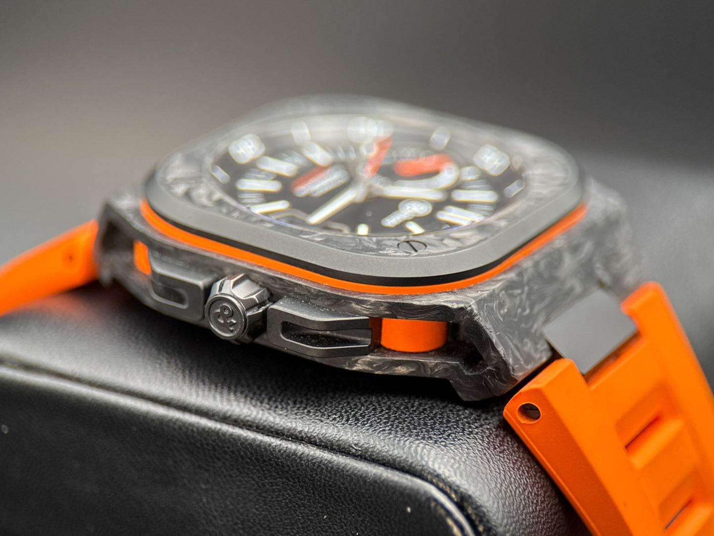 Bell & Ross BR-X5 Carbon Orange BRX5R-B0-TC/SRB Black Dial 41mm Watch - 20232