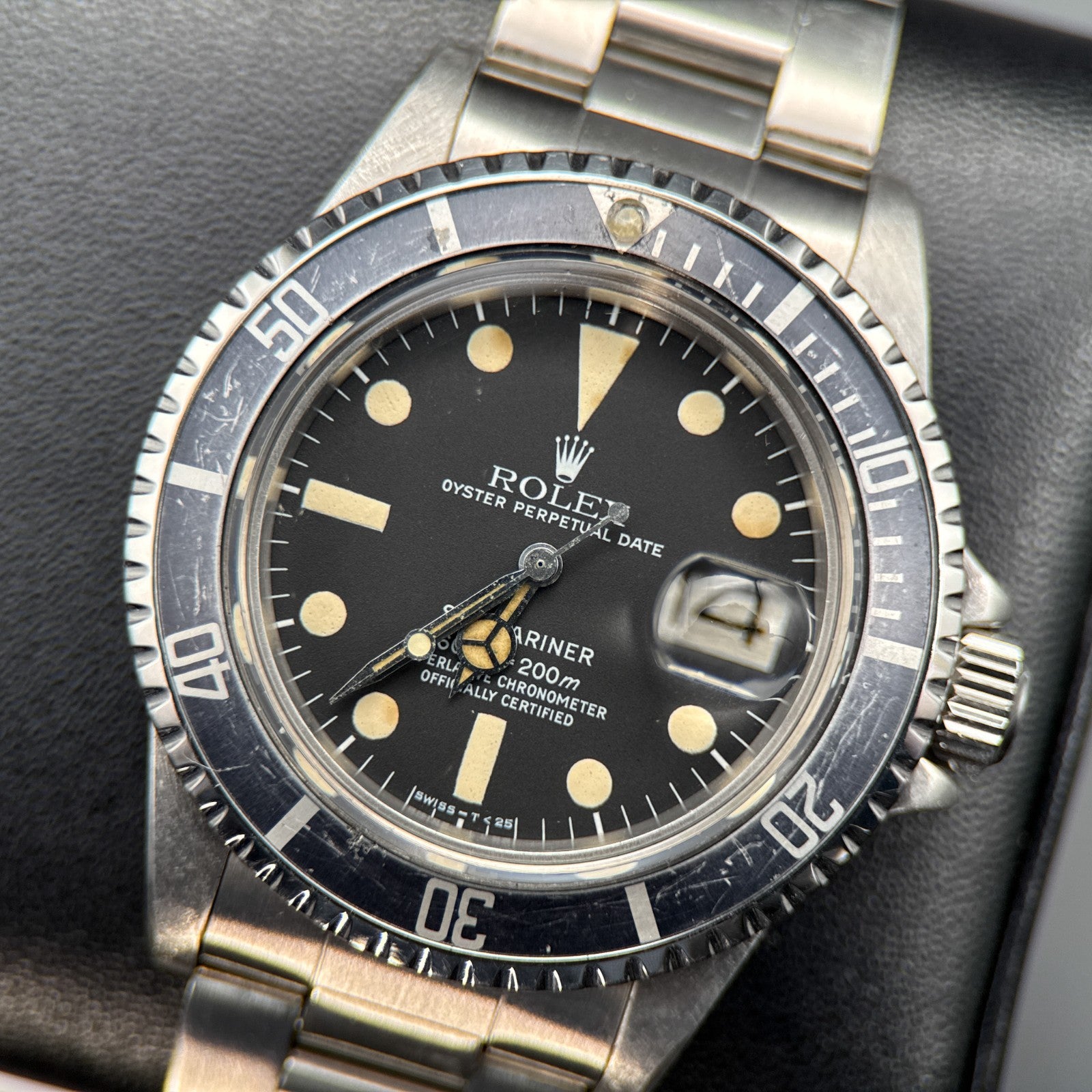 Vintage Rolex Submariner Date 1680 Ghost Bezel Black Dial Automatic 40mm Watch0