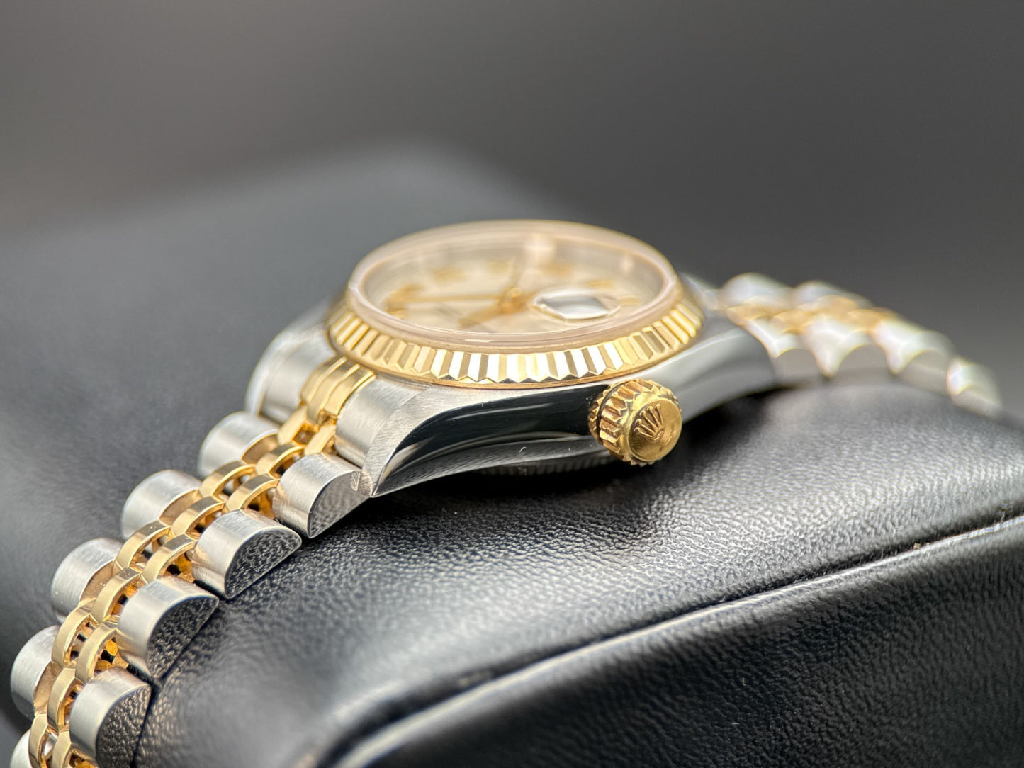 Rolex Lady-Datejust 69173 Ivory Pyramid Dial Two-Tone 26mm Watch - 19941
