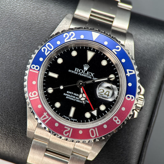 Rolex GMT-Master II 16710 Pepsi Black Dial Steel 40mm Automatic Watch - 20050