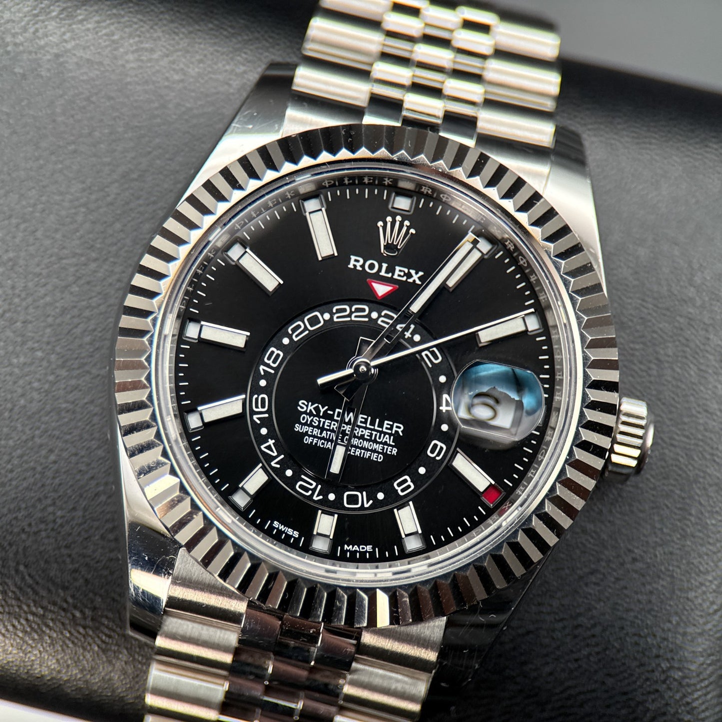 Rolex Sky-Dweller 326934 Black Dial Jubilee Automatic Steel 42mm Watch - 20220