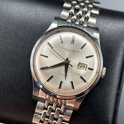Vintage IWC 347A Silver Dial Steel Beads of Rice Bracelet 35mm Automatic Watch0