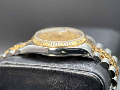 Rolex Datejust 16233 Champagne Dial Two-Tone Jubilee Automatic 36mm Watch - 19903