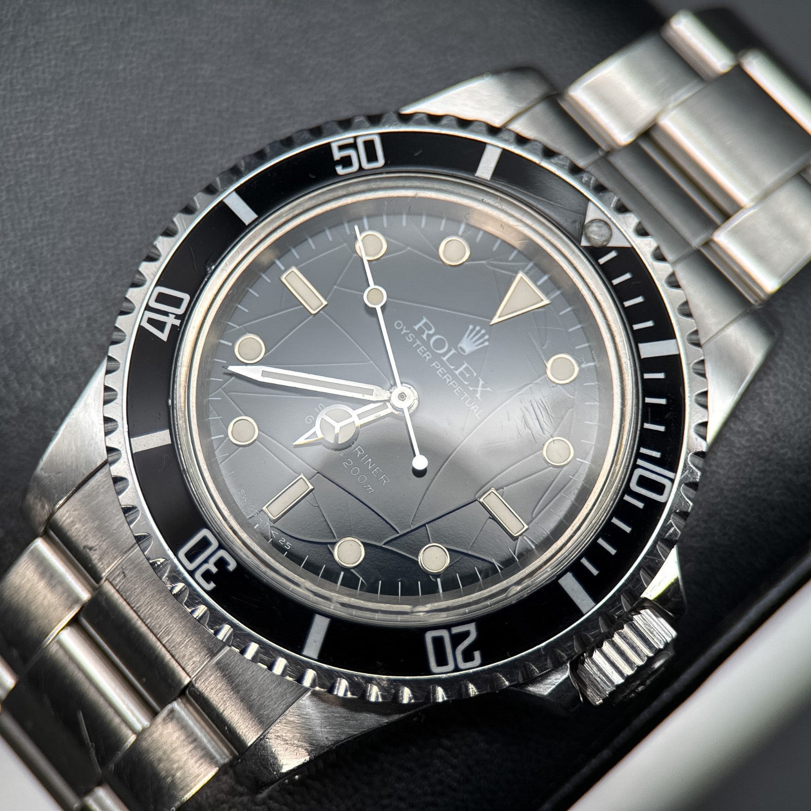 Vintage Rolex Submariner No-Date 5513 Black Spider Dial Complete Set - 19860