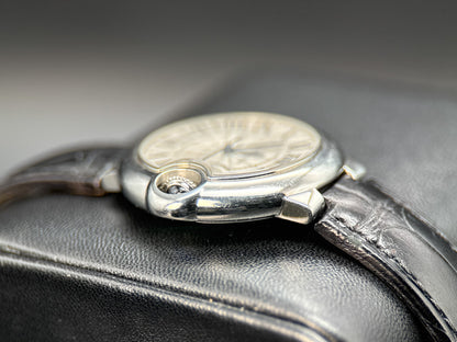 Ladies Cartier Ballon Bleu 3489 Silver Guilloché Dial Automatic 33mm Watch2
