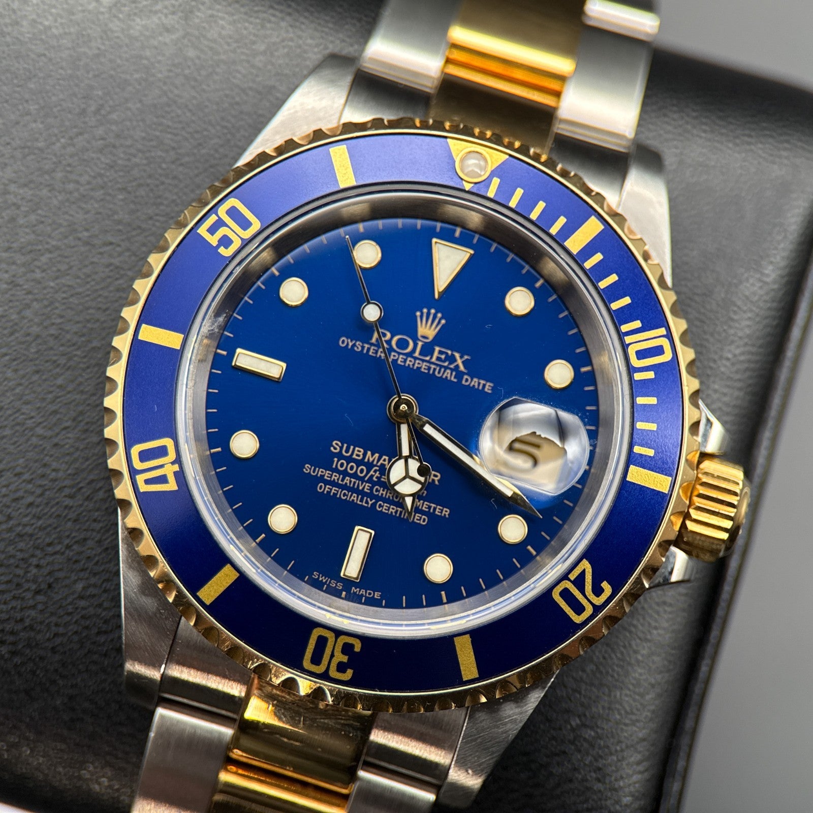 Rolex Submariner Date 16613 Blue Dial & Bezel 40mm Automatic Watch - 20020