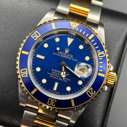 Rolex Submariner Date 16613 Blue Dial & Bezel 40mm Automatic Watch - 20020