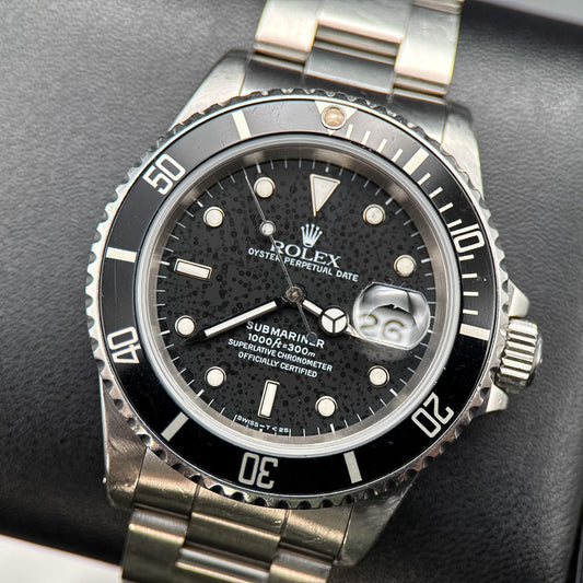 Vintage Rolex Submariner Date 16610 Black Dial Automatic 40mm Steel Watch0