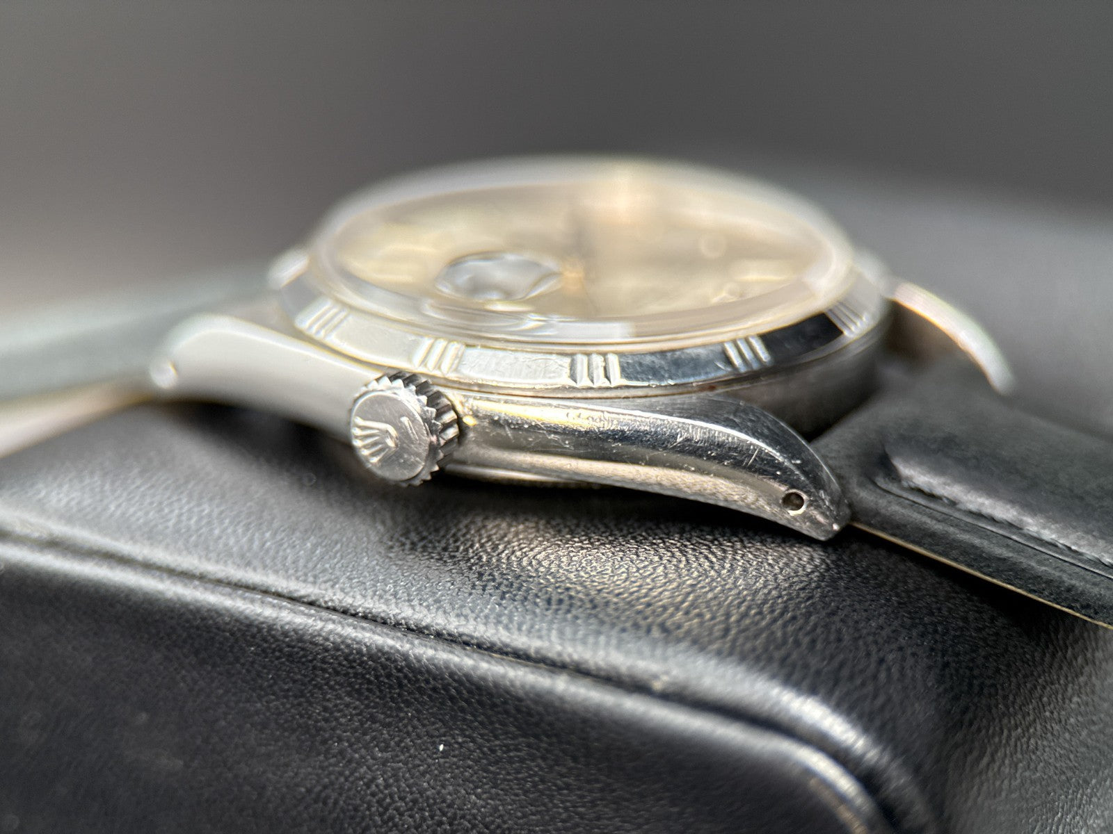 Rolex Datejust 1603 Rare "Bamboo" Engine Turned Bezel Vintage 36mm Watch2