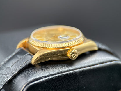 Vintage Rolex Day-Date 18038 Champagne Dial Yellow Gold Automatic 36mm Watch1