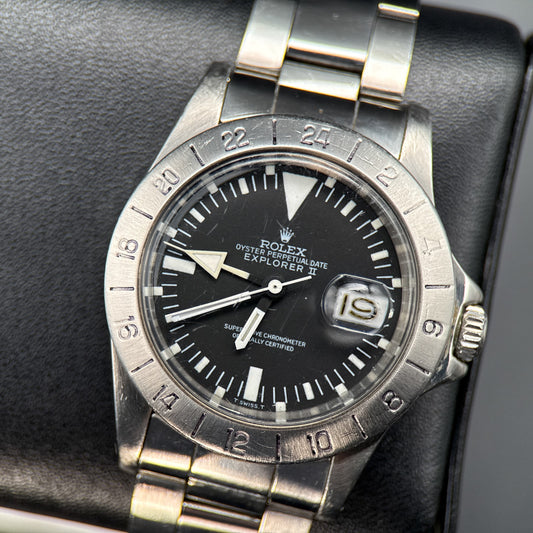 Vintage Rolex Explorer II 1655 Steve McQueen Black Dial 40mm Complete Set 19730