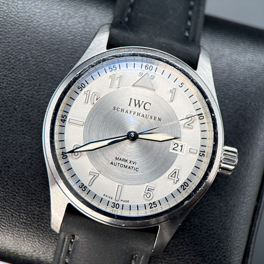 IWC Pilot's Watch Silver Men's Watch with Black Leather Strap - IW3255020
