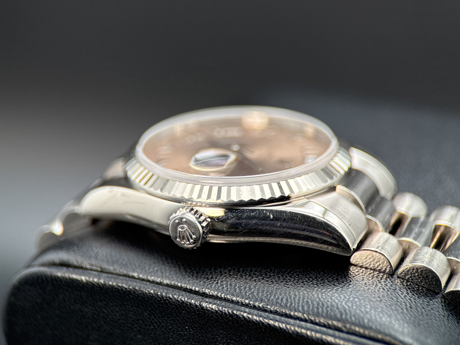 Rolex Day-Date 118239 Salmon Roman Dial White Gold Automatic 36mm Watch - 20082