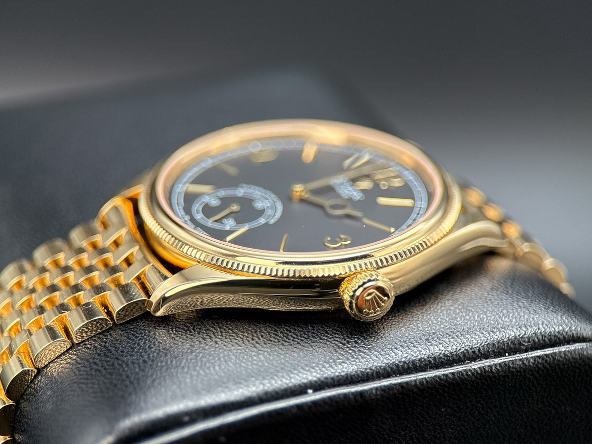 Rolex Perpetual 1908 52508 Black Dial Yellow Gold 39mm Watch - 20261