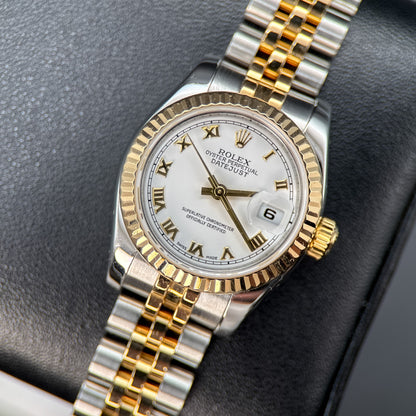 Rolex Lady Datejust 179173 White Dial Two-Tone Jubilee 26mm Watch - 20060