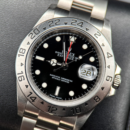 Rolex Explorer II Black Dial 16570 Engraved Rehaut 40mm Automatic Watch - 20090