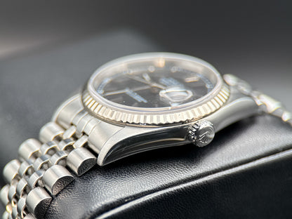 Rolex Datejust 36mm 16234 Black Index Dial Steel Automatic Watch - 20031