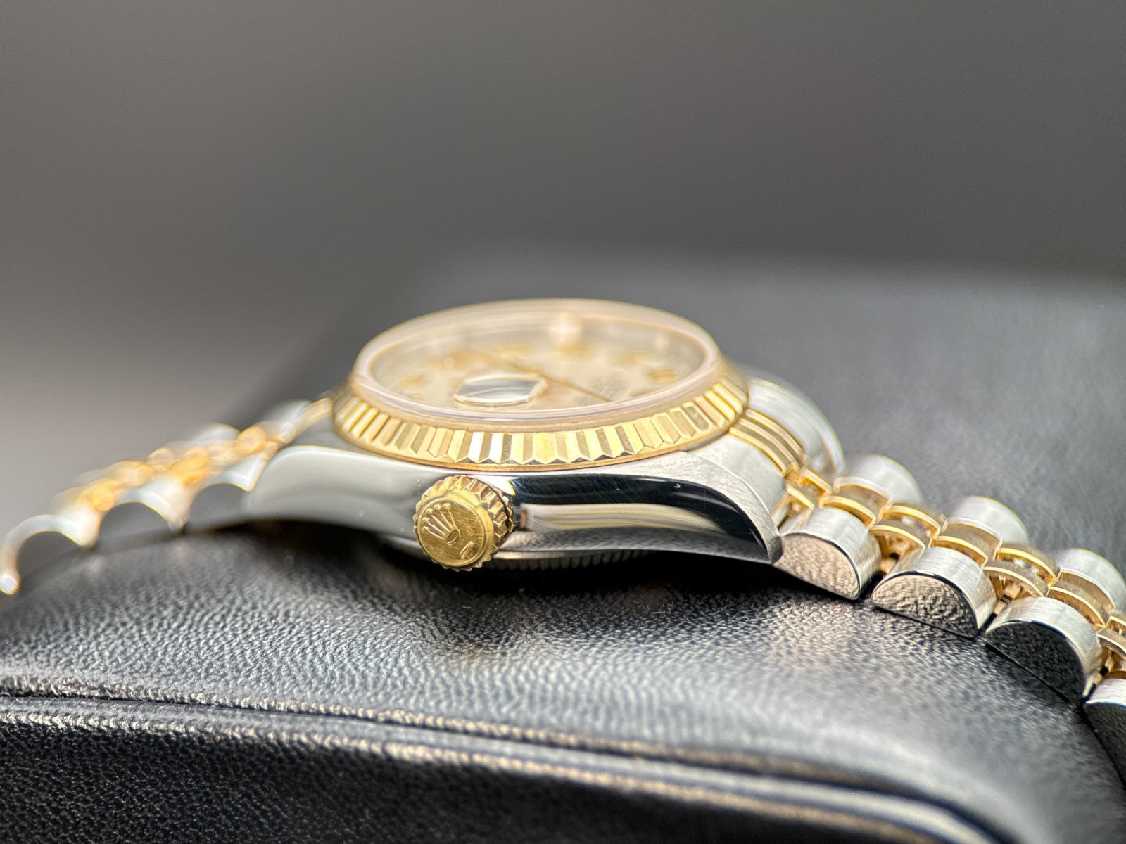 Rolex Lady-Datejust 69173 Ivory Pyramid Dial Two-Tone 26mm Watch - 19942