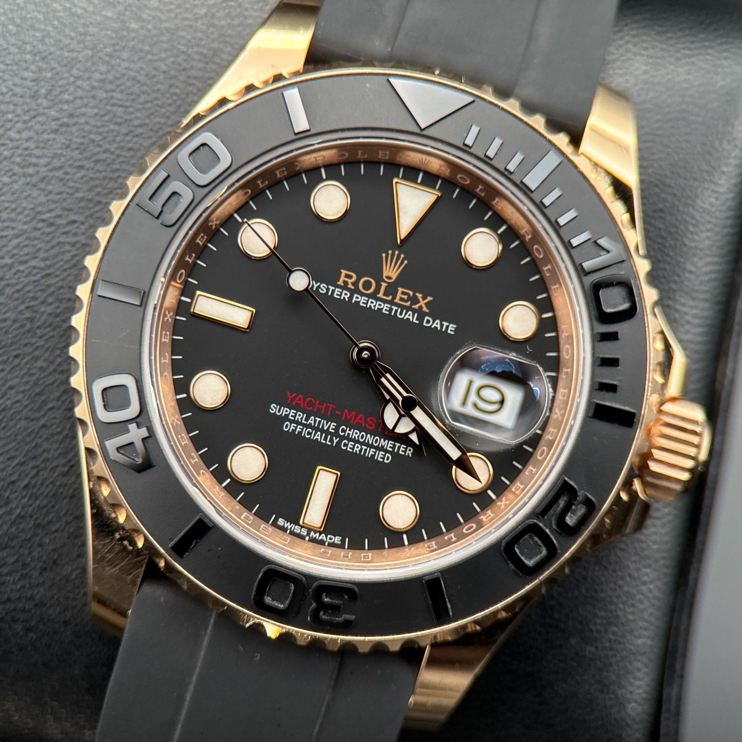 Rolex Yacht-Master 40mm 116655 Rose Gold Black Dial Automatic Watch - 20170