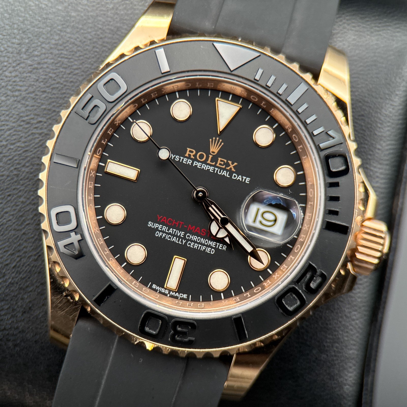 Rolex Yacht-Master 40mm 116655 Rose Gold Black Dial Automatic Watch - 20170